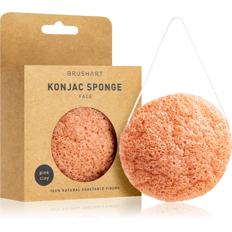 BrushArt Home Salon Konjac Sponge делікатний спонжик-ексфоліант для обличчя Pink Clay 5 гр