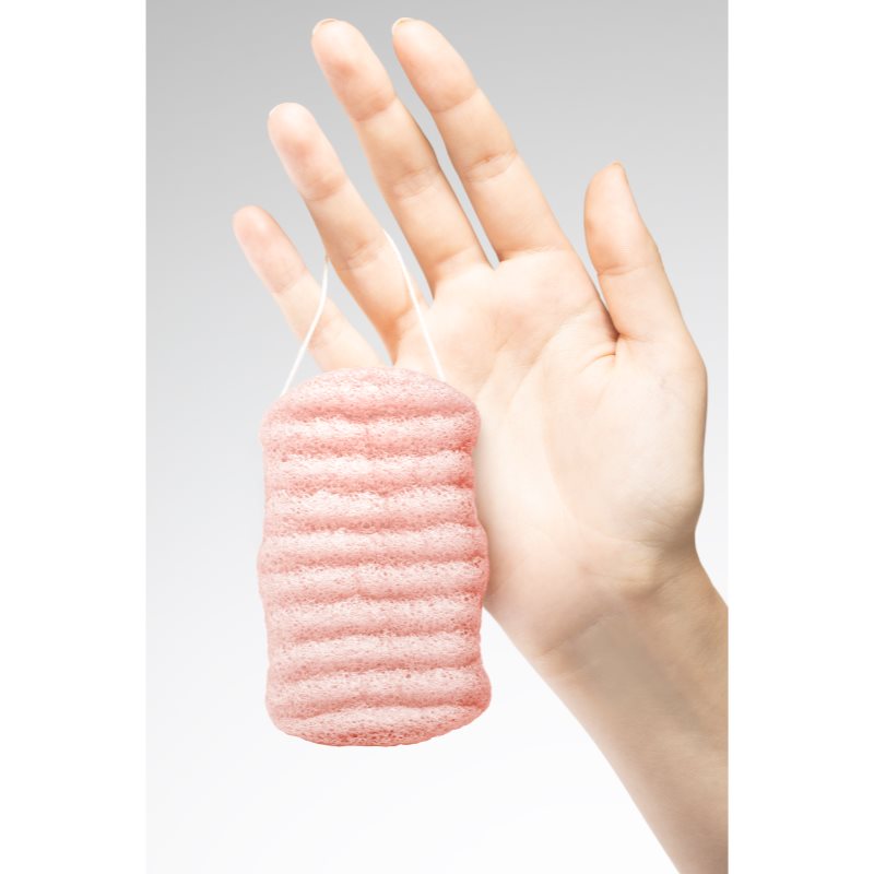 BrushArt Home Salon Konjac Sponge делікатний спонжик-ексфоліант для тіла Pink Clay