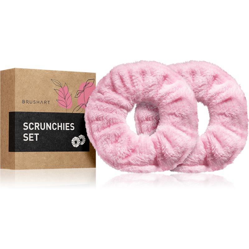 BrushArt Home Salon Towel scrunchie hair bands Pink
