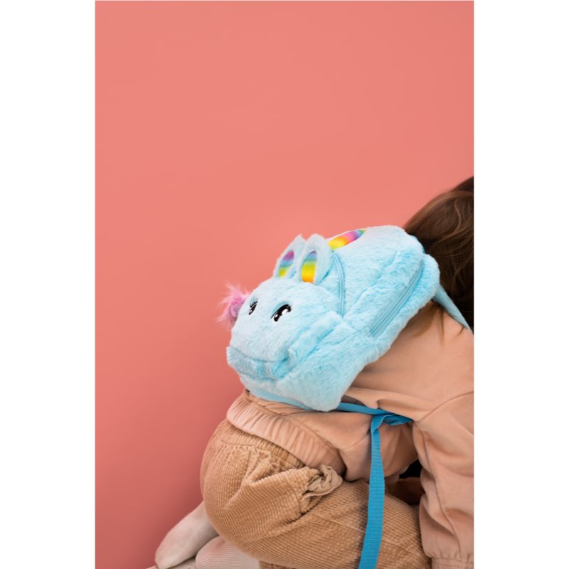 BrushArt KIDS Fluffy Unicorn Backpack Large Sac à Dos Pour Enfant Blue (29 X 33 Cm) 1 Pcs