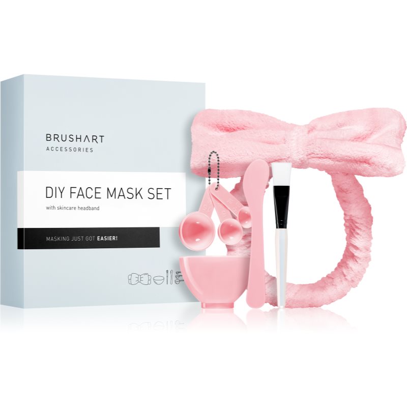 BrushArt Accessories DIY Face mask set with skincare headband odos priežiūros priemonių rinkinys