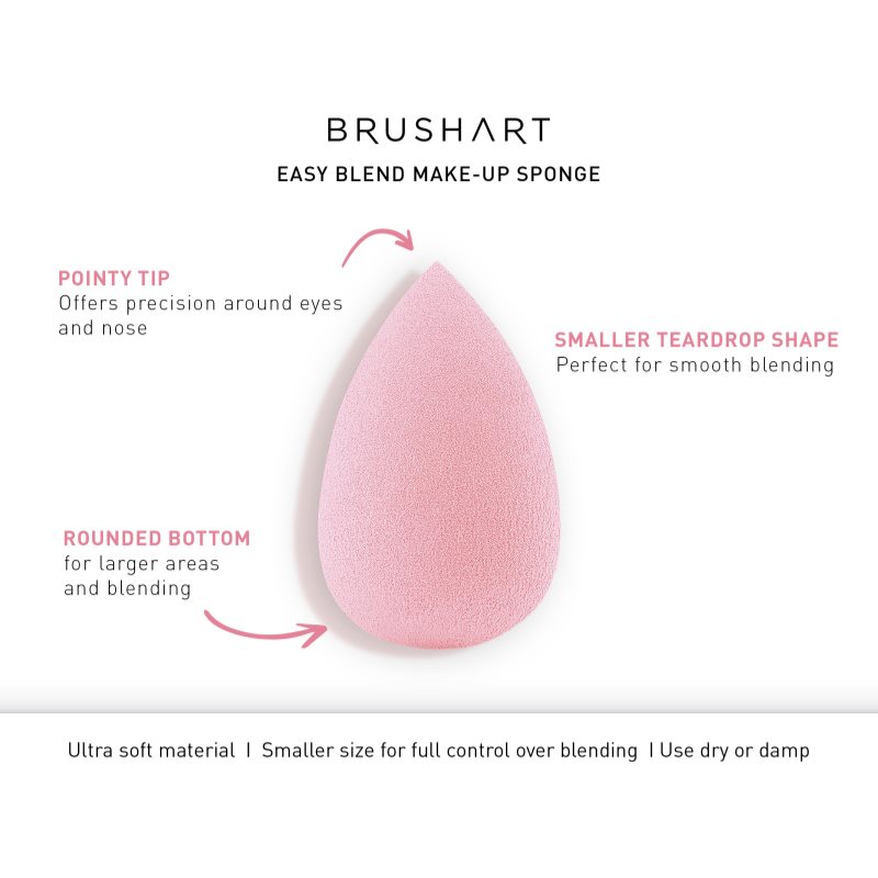 BrushArt Make-up Sponge Easy Blend спонжик для тонального засобу