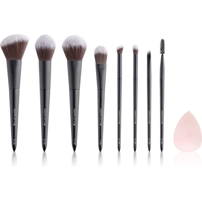Brushworks Luxe Blend Brush & Sponge Set set for the face