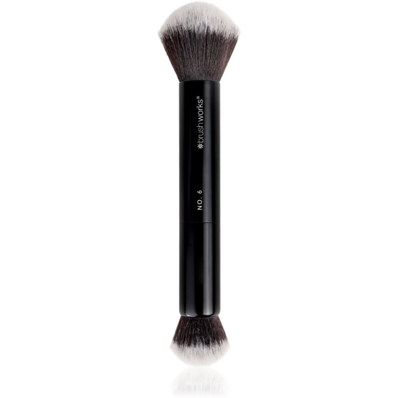 Brushworks Double Ended small brush for liquid, cream, and powder products type NO. 6 1 pc