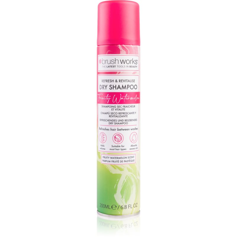 Brushworks Refresh & Revitalise Watermelon Dry Shampoo suchý šampón 200 ml
