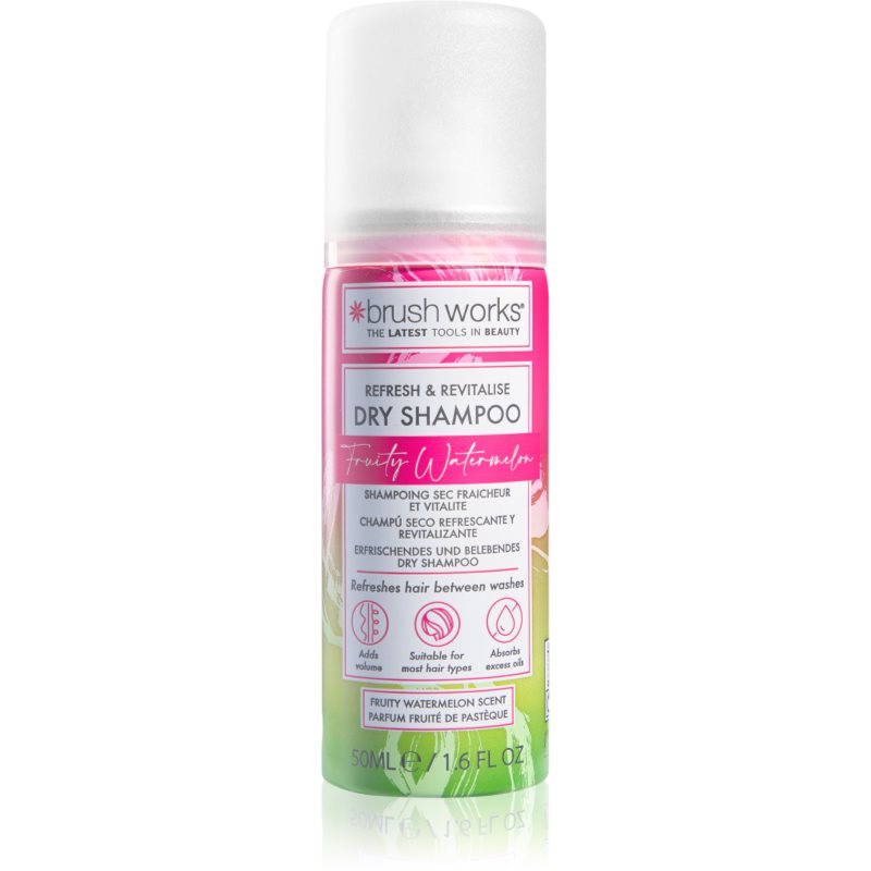 Brushworks Refresh & Revitalise Watermelon Dry Shampoo suchý šampón 50 ml