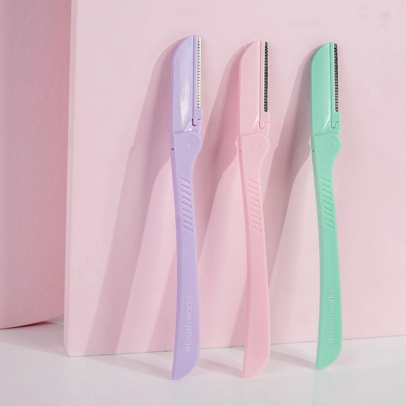 Brushworks Precision Eyebrow Razor Pastel Razor (for Eyebrows)