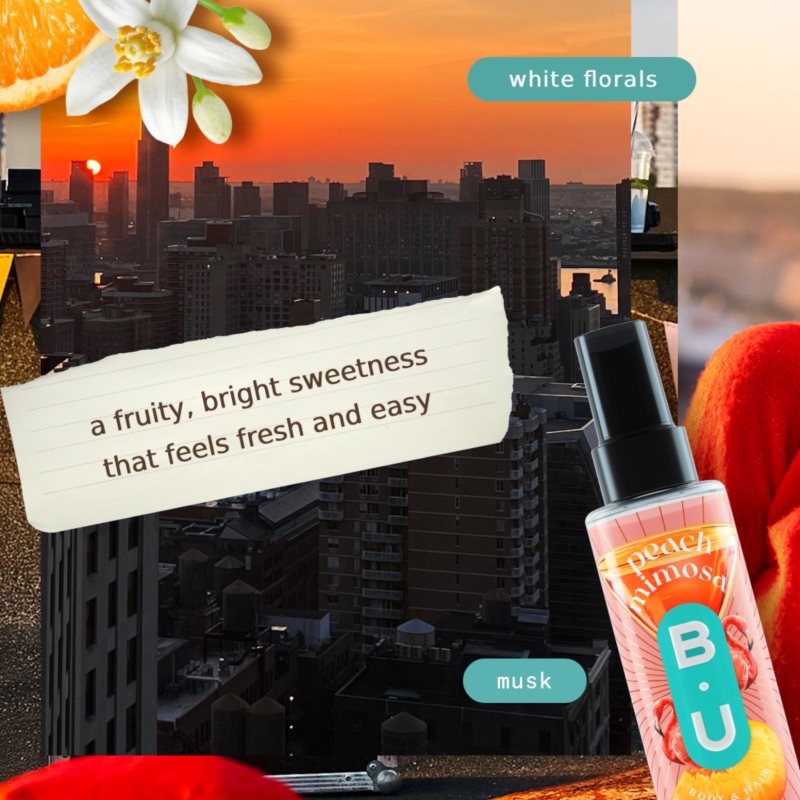 B.U. Peach Mimosa tělový sprej pro ženy 100 ml (obrázek 4)