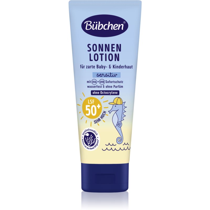 Bübchen Sensitive Sun Lotion SPF 50+ захисне молочко для засмаги для дітей SPF 50+ 100 мл