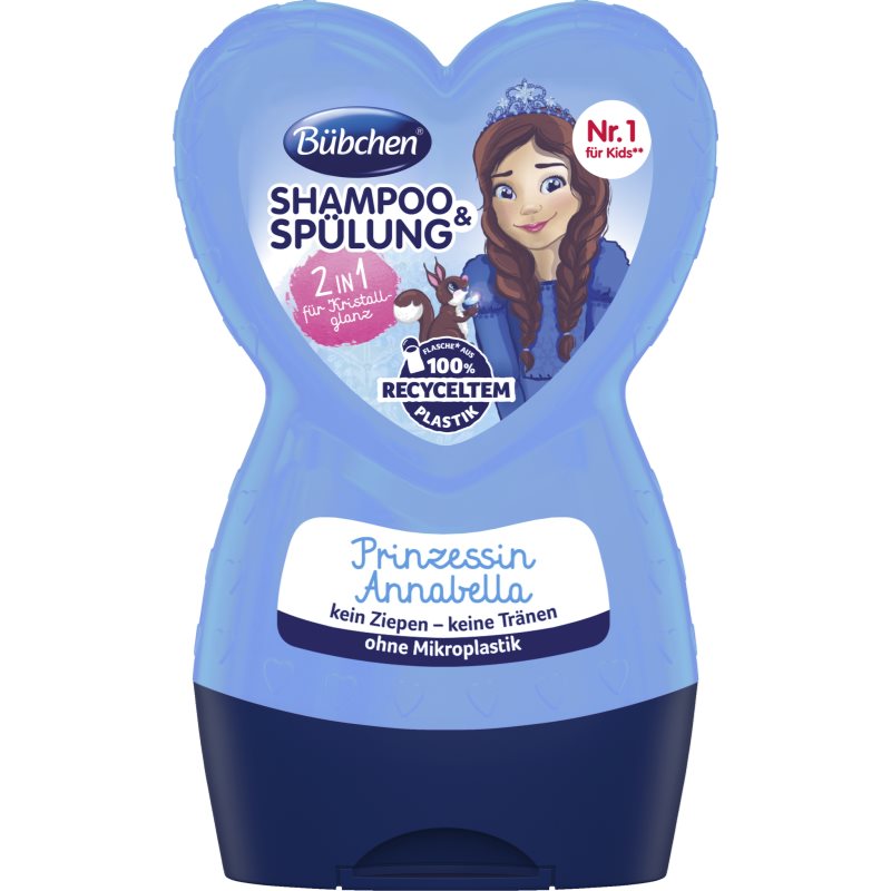 Bübchen Kids Shampoo & Conditioner šampūnas ir kondicionierius „du viename“ Princess Annabella 230 ml