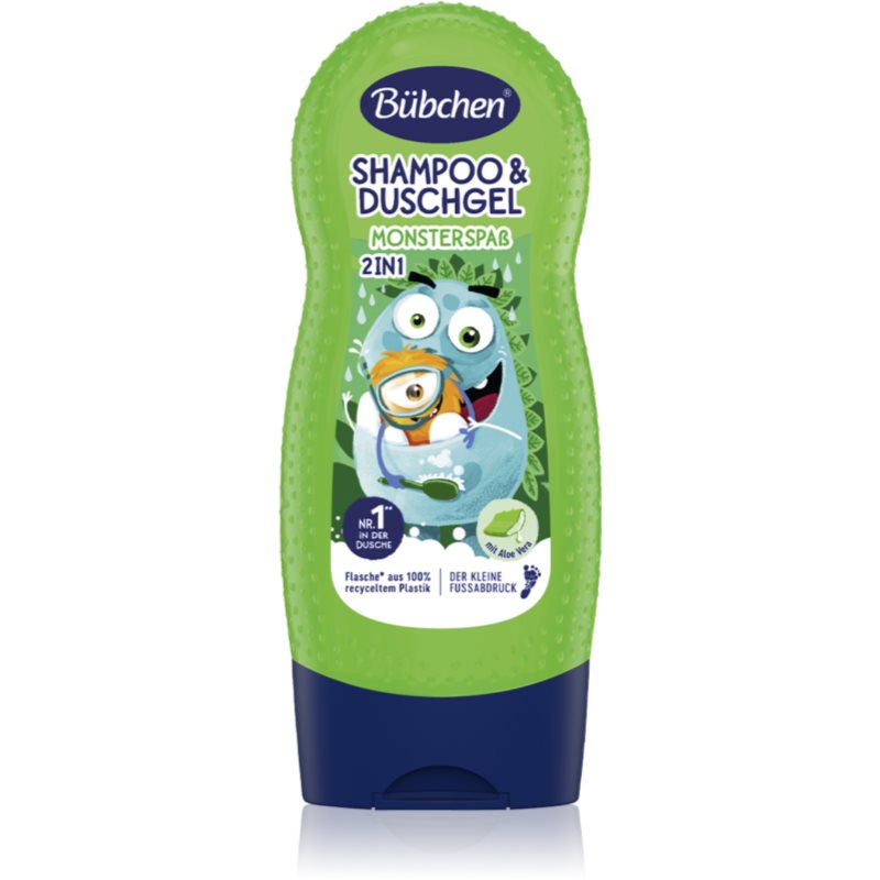 Bübchen Kids Monster Fun šampūnas ir dušo želė „du viename“ 3 y+ 230 ml
