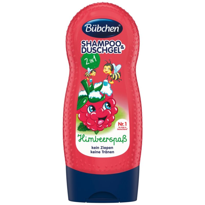 Bübchen Kids Shampoo & Shower šampūnas ir dušo želė „du viename“ Himbeere 230 ml
