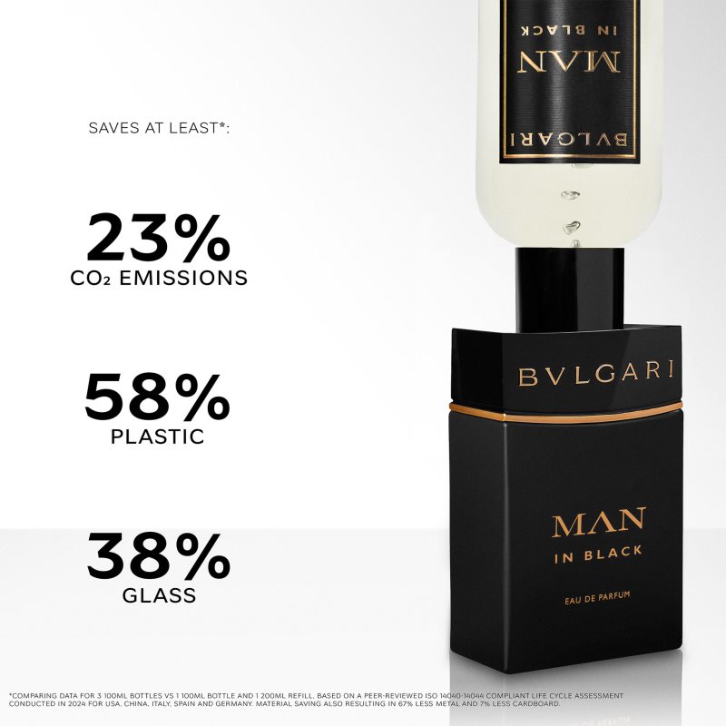 BVLGARI Bvlgari Man In Black parfumovaná voda náhradná náplň pre mužov 200 ml.