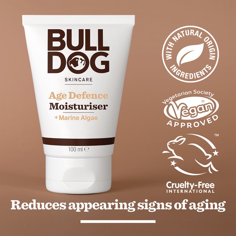 Bulldog Age Defence Moisturizer Crème Anti-rides Pour Un Effet Naturel 100 Ml