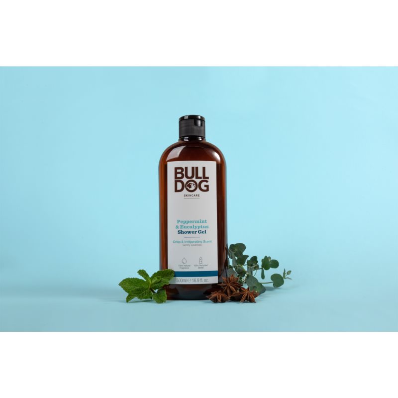 Bulldog Peppermint & Eucalyptus Shower Gel гель для душа для чоловіків 500 мл