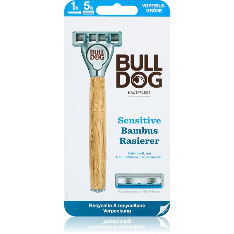 Bulldog Sensitive Bamboo holiaci strojček + náhradné hlavice 1 ks