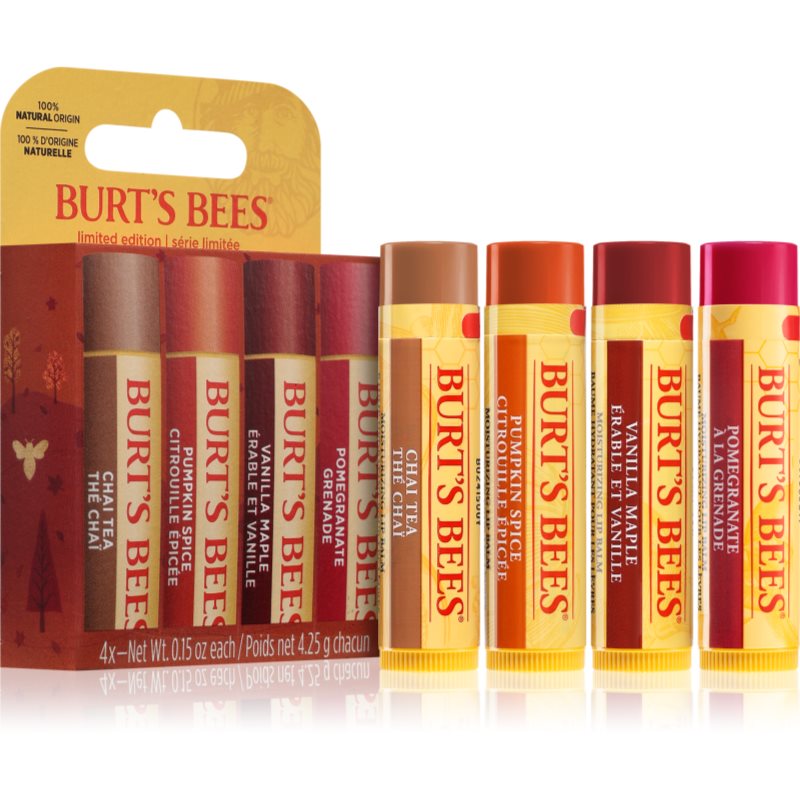 Burt’s Bees Fall Four Pack Gavesæt til læber