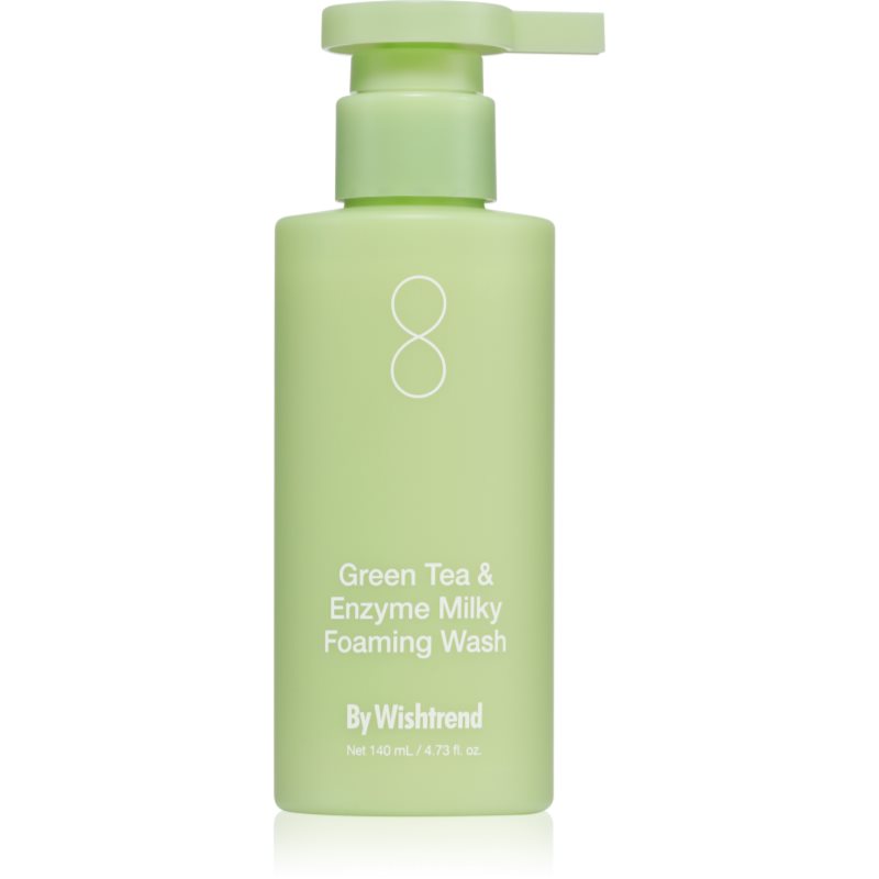 By Wishtrend Green Tea & Enzyme Milky Foaming Wash gentle cleansing foam with moisturising effect 140 ml