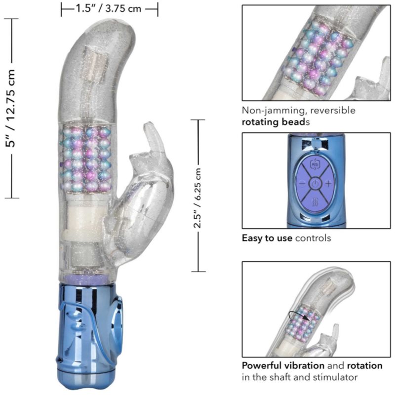 California Exotic Party In My Pants Jack Rabbit Vibromasseur Muni D’un Stimulateur Clitoridien 25,3 Cm