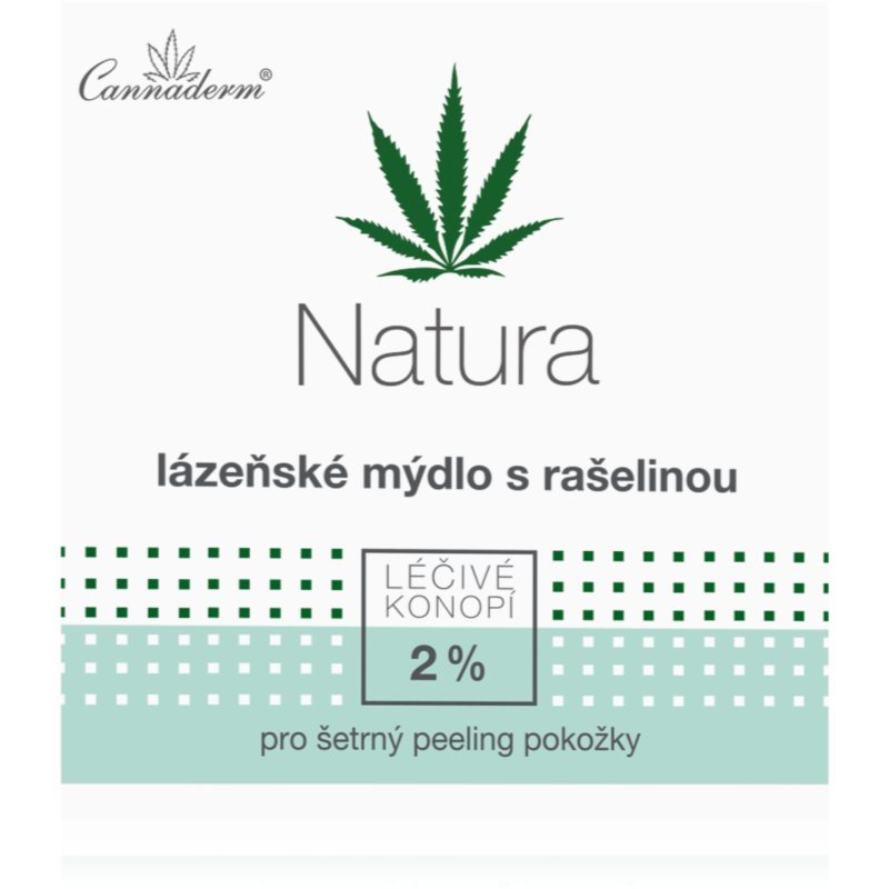E-shop Cannaderm Natura Lázeňské mýdlo s rašelinovým extraktem čisticí bahenní mýdlo s konopným olejem 80 g