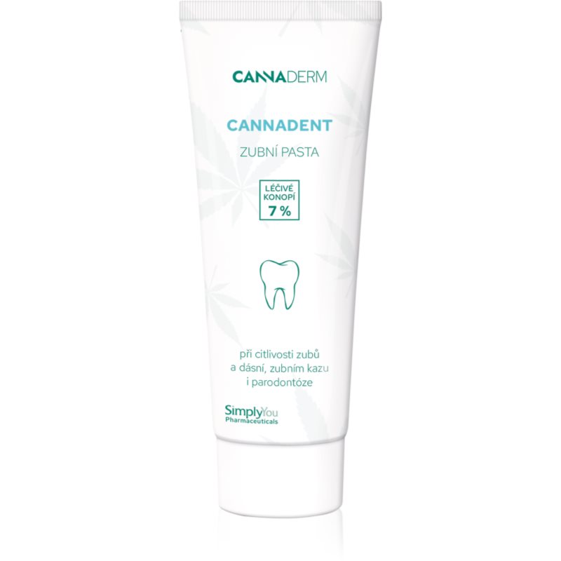 Cannaderm Cannadent Zásaditá zubní pasta bylinná zubní pasta s konopným olejem 75 g