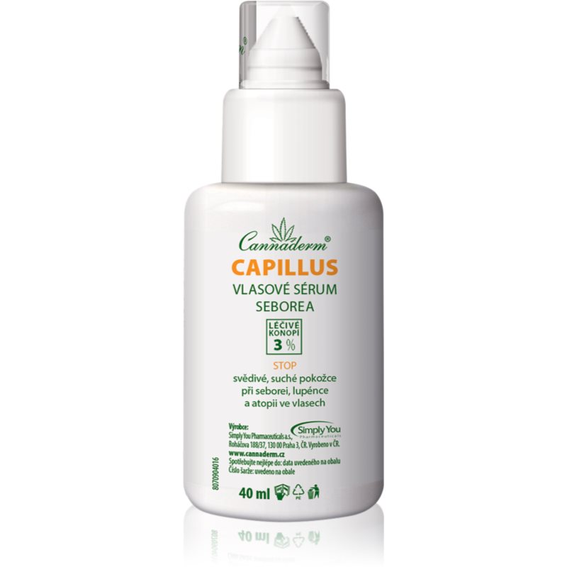 E-shop Cannaderm Capillus Seborea Sérum na vlasy aktivní sérum pro suchou a svědící pokožku hlavy 40 ml