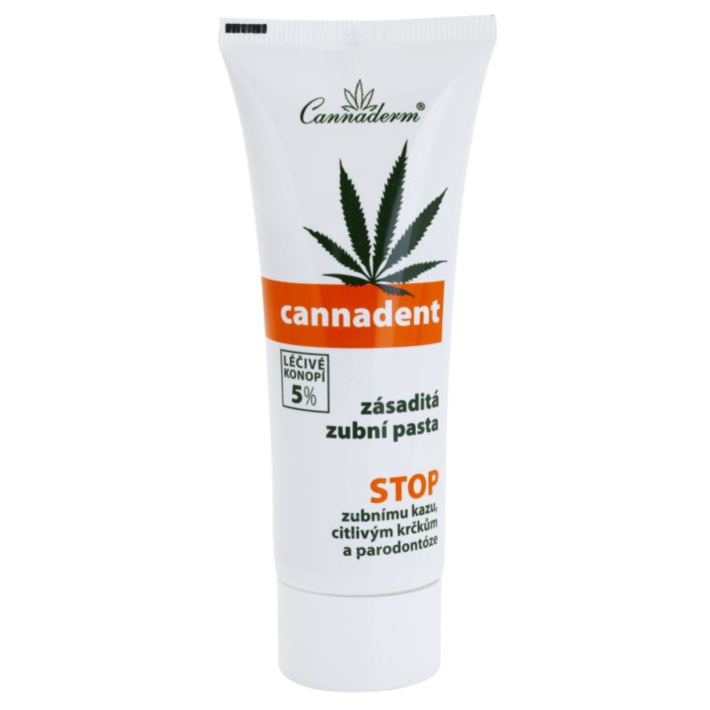 Cannaderm Cannadent Alkaline Toothpaste зубна паста на основі лікарських рослин з конопляною олією 75 гр