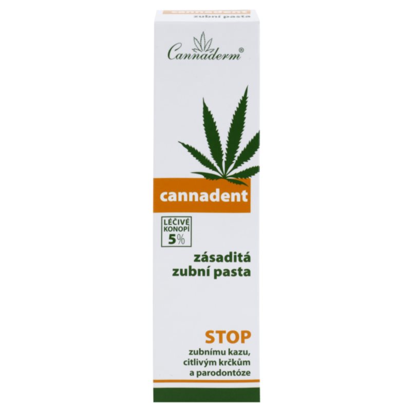 Cannaderm Cannadent Alkaline Toothpaste зубна паста на основі лікарських рослин з конопляною олією 75 гр