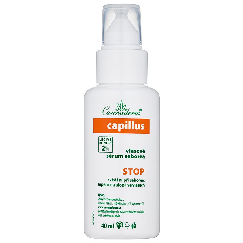 

Cannaderm Capillus Seborea Hair Serum активна сироватка для сухої шкіри голови зі свербінням