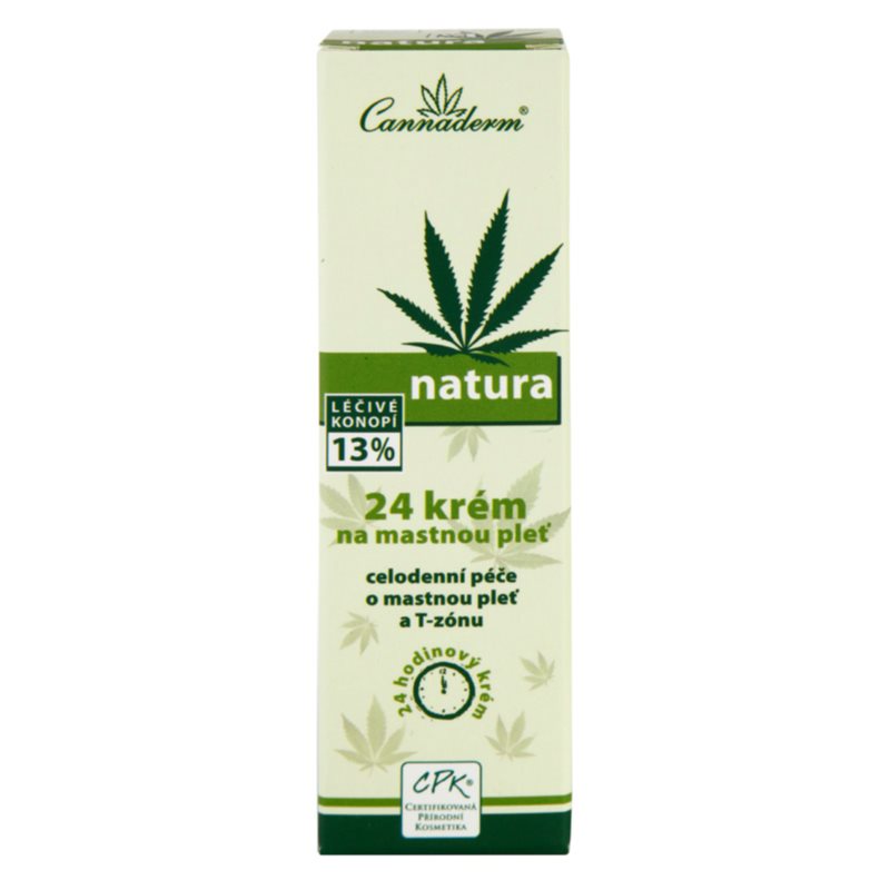 Cannaderm Natura Cream For Oily Skin денний та нічний крем для жирної шкіри 75 гр