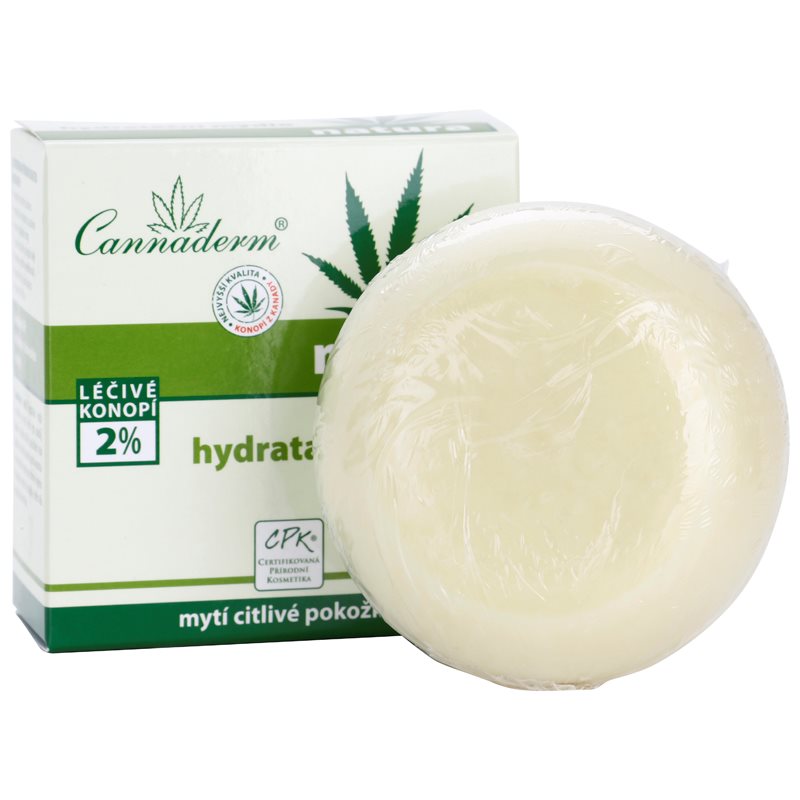 Cannaderm Natura Moisturizing soap pH 5.5 drėkinamasis muilas su kanapių aliejumi 100 g