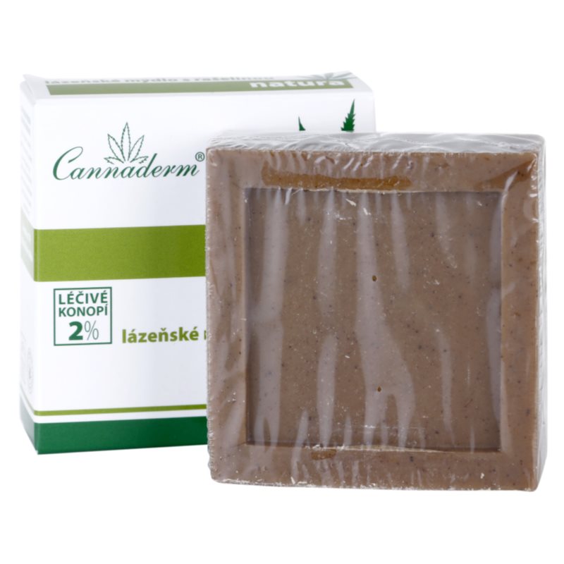 Cannaderm Natura Spa Soap With Peat Extract очищуюче мило з чорною гряззю з конопляною олією 80 гр