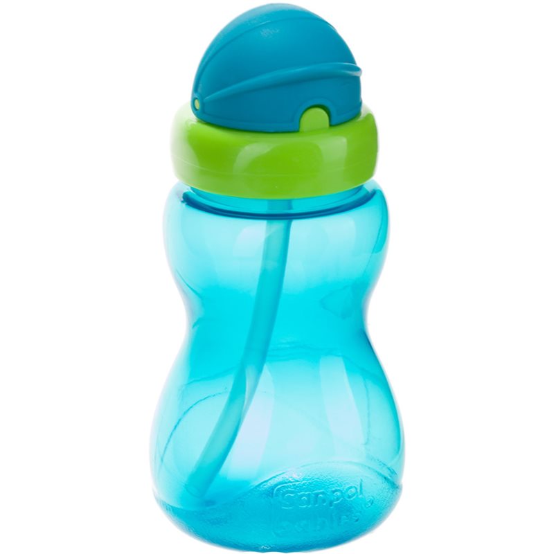 Canpol Babies Sport Cup дитяча пляшечка з трубочкою 12m+ Blue 270 мл