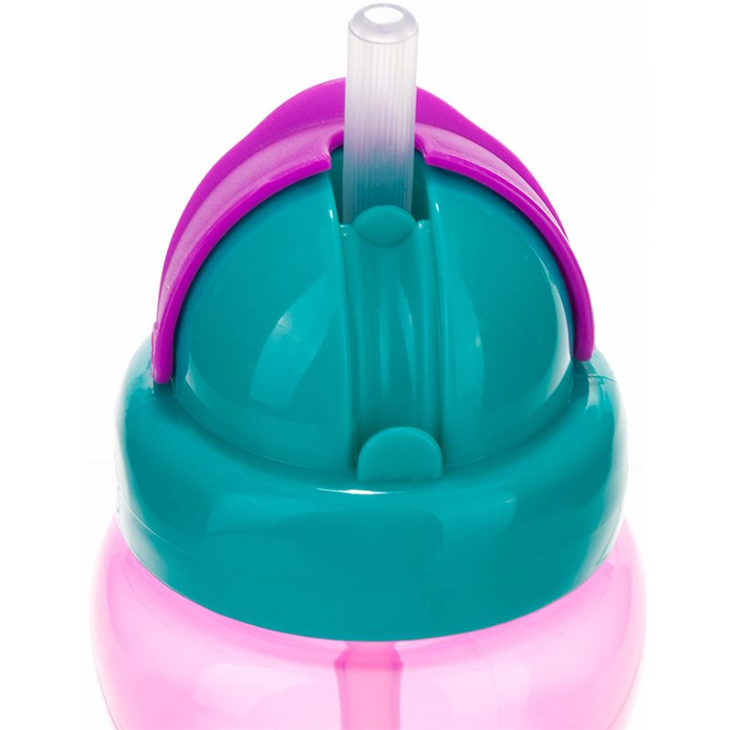 Canpol Babies Sport Cup дитяча пляшечка з трубочкою 12m+ Pink 270 мл