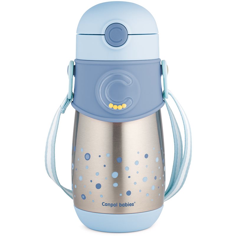 Canpol babies Thermos thermos with straw 12m+ Blue 300 ml
