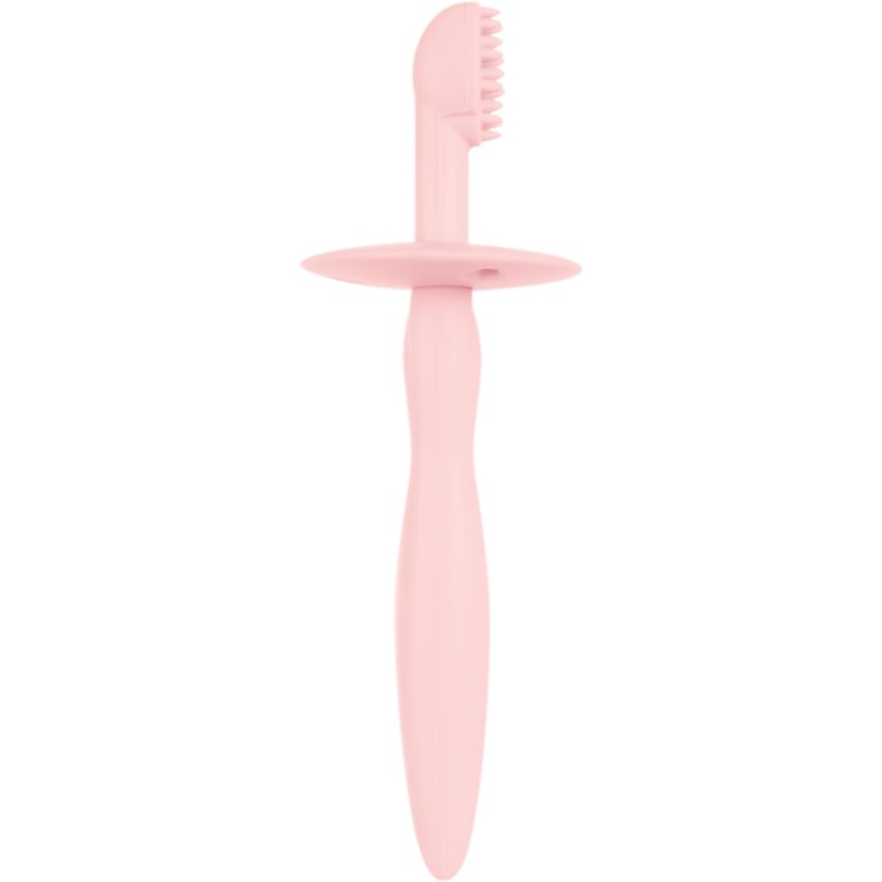 Canpol babies Hygiene silikonový zubní kartáček 0m+ Pink 1 ks