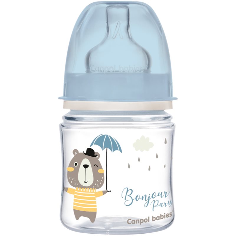 Canpol babies Bonjour Paris dojčenská fľaša 0m+ Blue 120 ml
