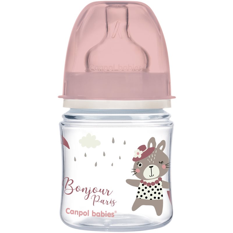 Canpol Babies Bonjour Paris пляшечка для годування 0m+ Pink 120 мл