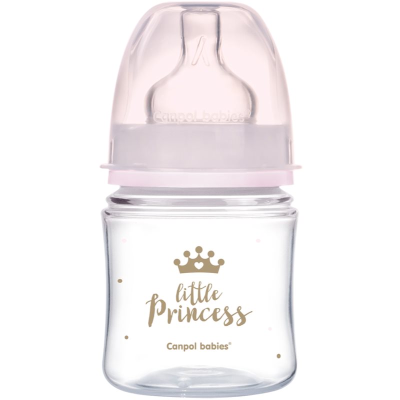 Canpol babies Royal Baby steklenička za dojenčke 0m  Pink 120 ml