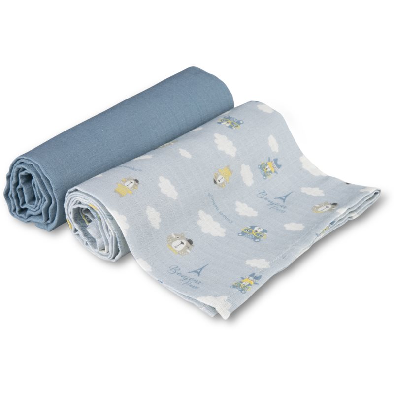 canpol babies Muslin Squares текстильні підгузки Blue 70x70 cm 2 кс