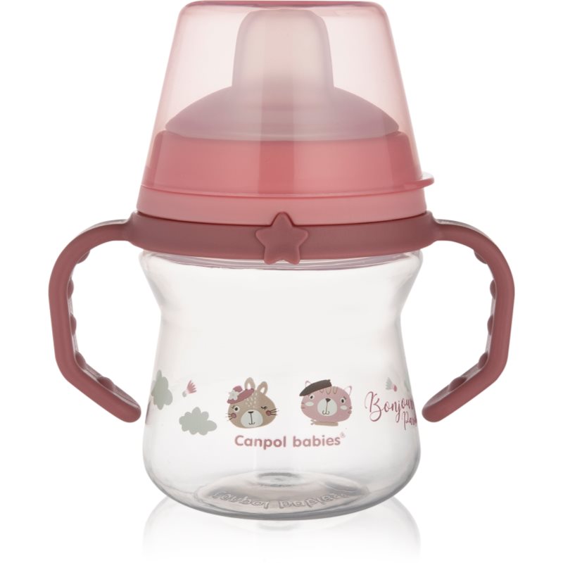 Canpol babies Bonjour Paris First Cup Pink 6m+ 150 ml šálka pre deti