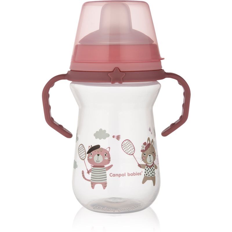 Canpol babies Bonjour Paris First Cup Pink 6m+ 250 ml šálka pre deti
