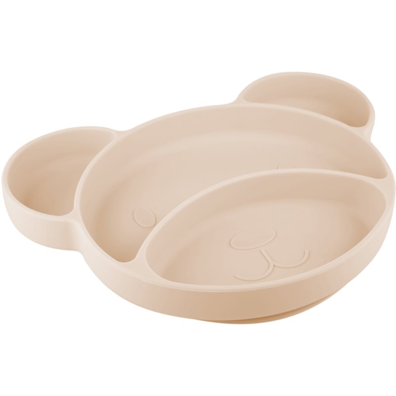 Canpol Babies Bear Divided Plate With Suction Cup Beige 1 Pc