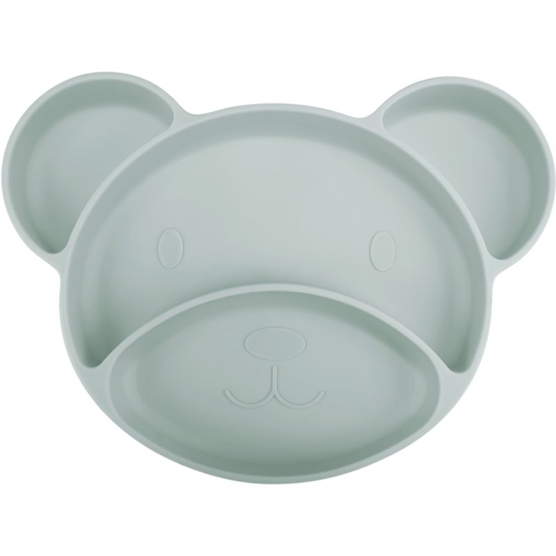 E-shop Canpol babies Bear dělený talíř s přísavkou Green 1 ks