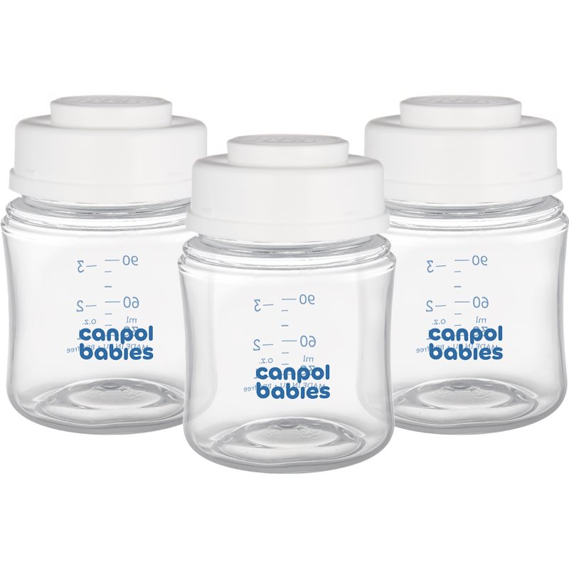 Canpol Babies Bottle Set Bouteille Pour La Conservation Du Lait Maternel 0 M+ 3x120 Ml