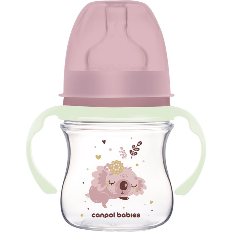 E-shop Canpol babies EasyStart Sleepy Koala 120 ml kojenecká láhev 0 m+ Pink 120 ml