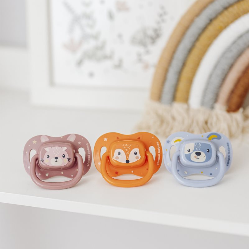 Canpol Babies Cute Animals Soother 0-6m Tétine Blue 1 Pcs