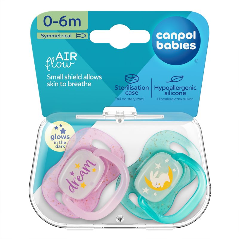 Canpol babies NIGHTGLOW Girl dudlík 0-6 m 2 ks (obrázek 5)