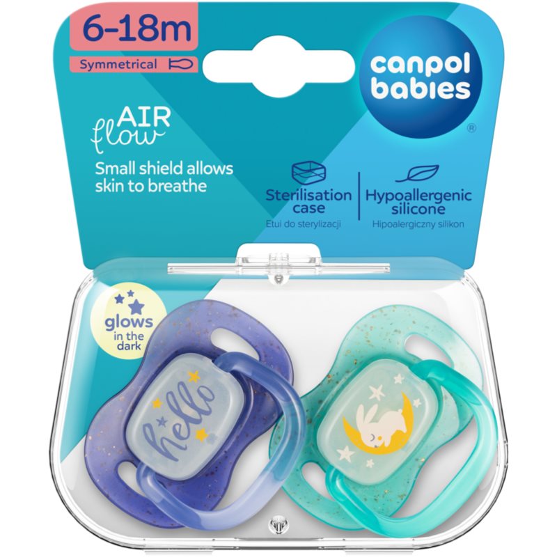 Canpol babies NIGHTGLOW Boy dudlík 6-18 m 2 ks (obrázek 5)
