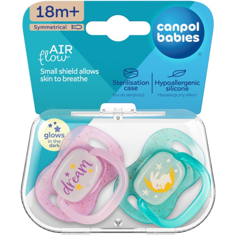 Canpol babies NIGHTGLOW Girl dudlík 18m+ 2 ks (obrázek 5)